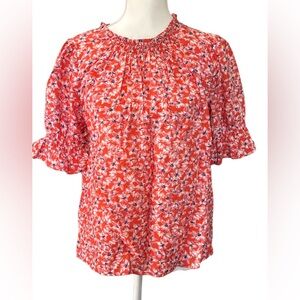 THML Orange Floral Blouse size S